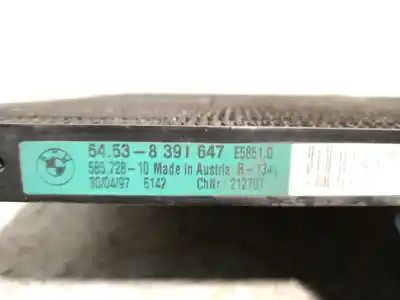 Second-hand car spare part air conditioning condenser / radiator for bmw 5 (e39) 535 i oem iam references 64538391647 e5851g 