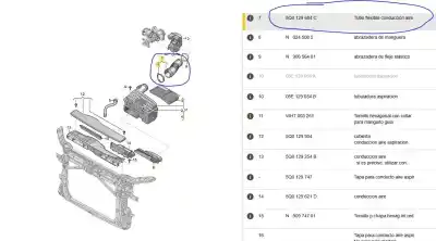 Автозапчастина б/у труба для skoda octavia iii (5e3, nl3, nr3) 1.5 tsi посилання на oem iam 5q0129684c  5q0129684c