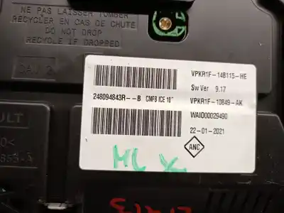 Автозапчастина б/у панель інструментів для renault megane iv fastback (b9a/m/n_) 1.3 tce 140 (b9nb) посилання на oem iam 248094843r  248101840r