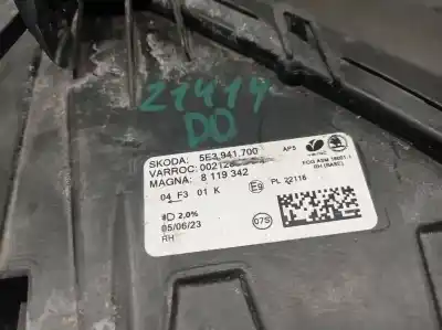 Автозапчасти б/у правая противотуманная фара за skoda octavia iv (nx3, nn3) 1.5 tsi ссылки oem iam 5e3941700 8119342 5e3941700