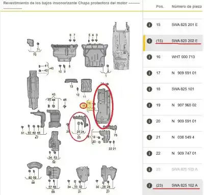 Автозапчастина б/у покрішка для skoda octavia iv (nx3, nn3) 1.5 tsi посилання на oem iam 5wa825202e 5wa825102a cesta 7a