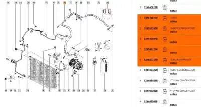 Автозапчастина б/у труби кондиціонації для renault megane iv fastback (b9a/m/n_) 1.3 tce 140 (b9nb) посилання на oem iam 924545421r  924548515r