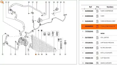 Автозапчасти б/у трубы кондиционирования воздуха за renault scénic iii (jz0/1_) 2.0 dci (jz0l) ссылки oem iam 924400009r  924400009r