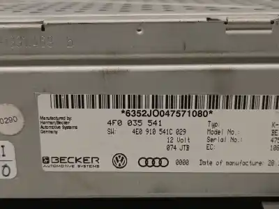 Автозапчастина б/у аудіо система / радіо cd для audi a6 c6 (4f2) 3.2 fsi quattro посилання на oem iam 4f0035541  4f0035541