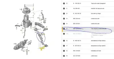 İkinci el araba yedek parçası tüp için seat toledo (kg3) 1.6 tdi oem iam referansları 6r0129654c  6r0129654c