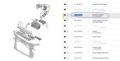 Автозапчастина б/у труба для seat leon (kl1) 1.0 tsi посилання на oem iam 05c129654c  5q0129684c
