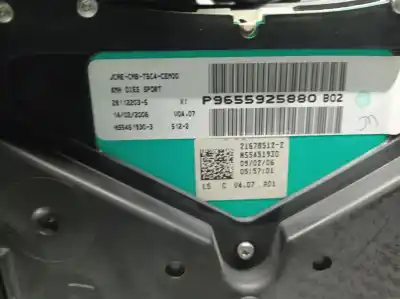 Peça sobressalente para automóvel em segunda mão quadrante por peugeot 307 (s2)  referências oem iam 9655925880 21677506 sagem 