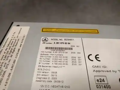 Автозапчастина б/у аудіо система / радіо cd для mercedes-benz clase r (w251, v251) r 350 4-matic (251.065, 251.165) посилання на oem iam a2518705094  