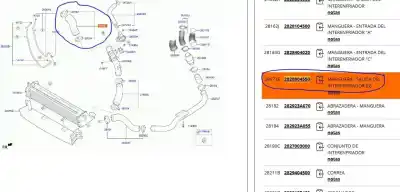 Second-hand car spare part tube for kia ceed tourer (cd) 1.0 t-gdi oem iam references 2828804550  2828804550