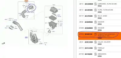 Peça sobressalente para automóvel em segunda mão tubo por kia ceed tourer (cd) 1.0 t-gdi referências oem iam 28138j7100  28140j7100