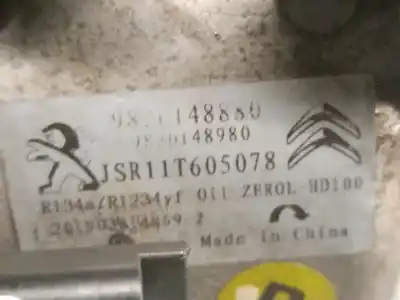 Second-hand car spare part air conditioning compressor for citroen jumpy furgón (v_) 1.6 bluehdi 115 oem iam references 9830148880  9830148880