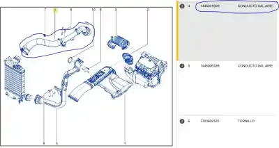 Автозапчасти б/у трубка за renault megane iv fastback (b9a/m/n_) 1.3 tce 140 (b9nb) ссылки oem iam 144600186r  144600186r