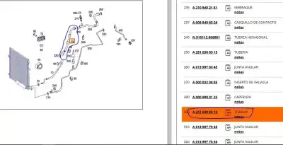 Автозапчасти б/у трубы кондиционирования воздуха за mercedes-benz clase r (w251, v251) r 350 4-matic (251.065, 251.165) ссылки oem iam a2518300815 2465001 berh a2518300815