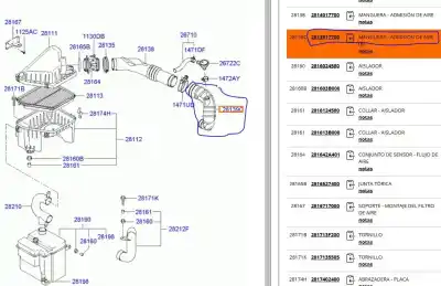 Pièce détachée automobile d'occasion tube pour hyundai matrix (fc) 1.5 crdi 16v gls références oem iam 2813917700  2813917700