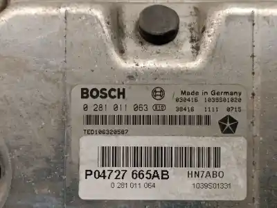 Автозапчасти б/у блок управления двигателем за chrysler voyager iv (rg, rs) 2.5 crd ссылки oem iam p04727665ab 0281011063 bosch 