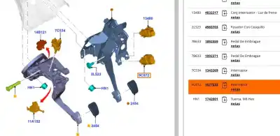 Gebrauchtes Autoersatzteil schalten zum ford b-max (jk) 1.0 ecoboost oem-iam-referenzen aa6t9c872aa  1677533