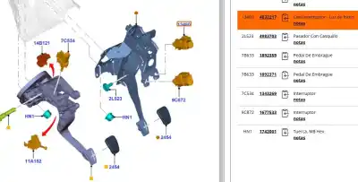 Second-hand car spare part switch for ford b-max (jk) 1.0 ecoboost oem iam references 3m5t13480ac  4832217