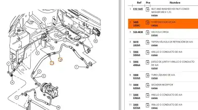 Автозапчасти б/у трубы кондиционирования воздуха за chrysler voyager iv (rg, rs) 2.5 crd ссылки oem iam 05005220ac  5005220aa