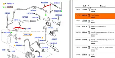 Автозапчастина б/у труби кондиціонації для ford focus c-max (cap) 1.6 tdci cat посилання на oem iam 3m5h19a704ad  1232590 - 3m5h19a704ad