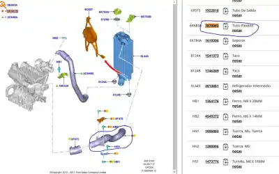 Pezzo di ricambio per auto di seconda mano tubo per ford b-max (jk) 1.0 ecoboost riferimenti oem iam c1b16k863ad  1870083