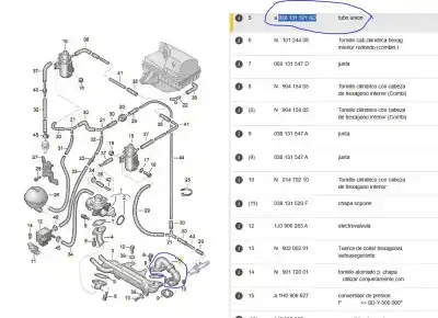 İkinci el araba yedek parçası tüp için audi a4 b5 (8d2) 1.9 tdi oem iam referansları 028131521p  028131521ad
