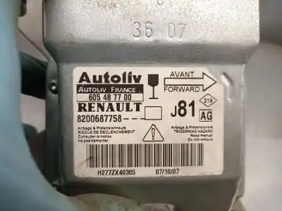 Автозапчастина б/у блок управління подушками безпеки для renault espace iv (jk0/1_) 2.0 dci (jk01, jk02, jk1j, jk1k, jk1h) посилання на oem iam 8200687758 605487700 autoliv 