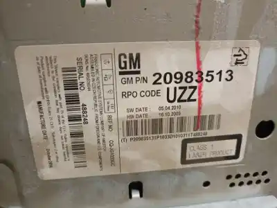 Second-hand car spare part audio system / radio cd for opel meriva b monospace (s10) 1.7 cdti (75) oem iam references 20983513  