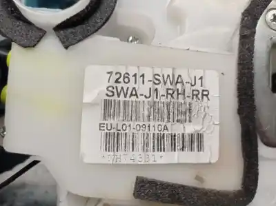 Автозапчастина б/у замок заднього правого дверя для honda cr-v (re) 2.2 ctdi посилання на oem iam 72611swaj1  72610swaj02