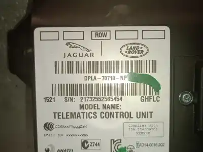 Second-hand car spare part electronic module for jaguar xe (x760) 2.0 d oem iam references dpla70718np  