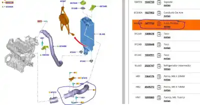 Peça sobressalente para automóvel em segunda mão tubo por ford focus iii 1.0 ecoboost referências oem iam cv616k863ae  1877723