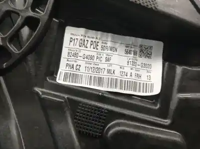 Автозапчастина б/у регулятор переднього правого скла для hyundai i30 (pde, pd, pden) 2.0 n посилання на oem iam 82480g4090  82481g4000