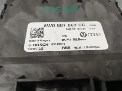 Автозапчастина б/у електронний модуль для audi a4 b9 (8w2, 8wc) 2.0 tdi quattro посилання на oem iam 8w0907063cc f005v01923 bosch 