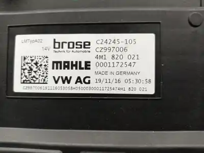 Автозапчастина б/у тепловий двигун для audi a4 b9 (8w2, 8wc) 2.0 tdi quattro посилання на oem iam 4m1820021 cz997006 brose 4m1820021