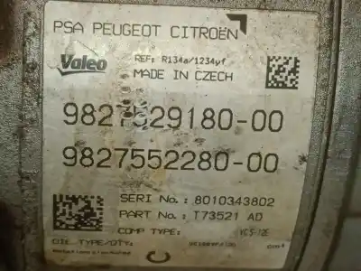 Pezzo di ricambio per auto di seconda mano compressore aria condizionata per citroen c4 picasso ii 1.2 thp 130 riferimenti oem iam 9827529180  9827529180