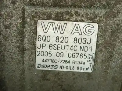 İkinci el araba yedek parçası klima kompresörü için seat ibiza iii (6l1) 1.4 16v oem iam referansları 6q0820803j 4471807284 denso 6q0820803p