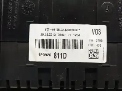 Автозапчасти б/у приборная доска за seat altea xl (5p5, 5p8) 1.6 tdi ссылки oem iam 1p0920811d  1p0920811dx