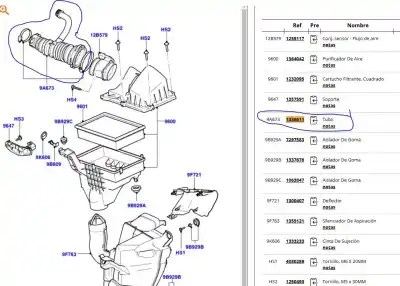 Pezzo di ricambio per auto di seconda mano tubo per ford focus c-max (dm2) 1.6 tdci riferimenti oem iam 3m519a673mg  1336611