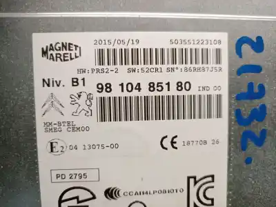 Peça sobressalente para automóvel em segunda mão sistema de áudio / rádio cd por citroen c4 picasso ii 1.2 thp 130 referências oem iam 9810485180  1613993880