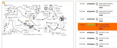 İkinci el araba yedek parçası direksiyon yagi sogutucu için nissan np300 navara pick-up (d23, d23t) 2.3 dci oem iam referansları 497264ja6a  497264ja6a
