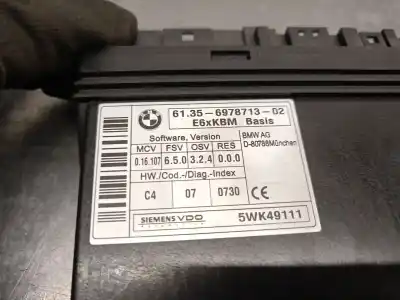 Pezzo di ricambio per auto di seconda mano modulo elettronico per bmw 5 (e60) 520 d riferimenti oem iam 61356978713 5wk49111 siemens 