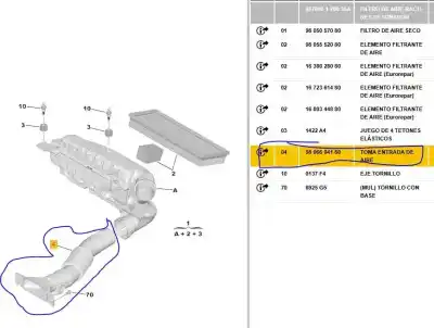 Pezzo di ricambio per auto di seconda mano tubo per citroen c4 picasso ii 1.2 thp 130 riferimenti oem iam 9806604180  