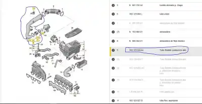 Автозапчастина б/у труба для volkswagen passat b6 variant (3c5) 2.0 tdi посилання на oem iam 1k0129654k  1k0129654aj