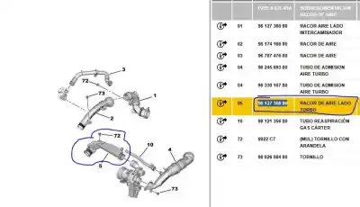 Автозапчастина б/у труба для peugeot 208 ii (ub_, up_, uw_, uj_) 1.2 puretech 100 посилання на oem iam 9812735880  9812735880
