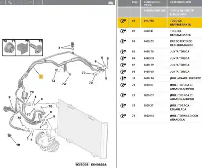Tweedehands auto-onderdeel airconditioning pijpen voor citroen c3 picasso (sh_) 1.6 hdi 90 oem iam-referenties 9670978780  9670978780
