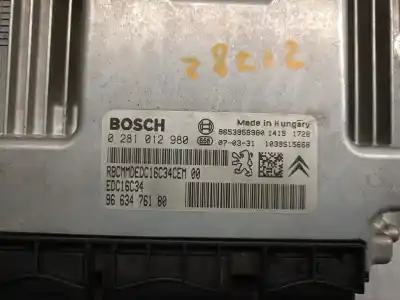 Second-hand car spare part ecu engine control for citroen c4 picasso i monospace (ud_) 1.6 hdi oem iam references 9663476180 0281012980 bosch 9653958980