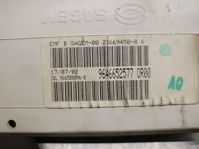 Second-hand car spare part multifunction display for peugeot 307 (s1) 2.0 hdi fap cat oem iam references 9646652577  9646652577
