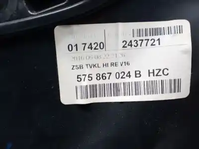 Автозапчастина б/у обликка задніх правіх дверей для seat ateca (kh7, khp) 1.6 tdi посилання на oem iam 575867024b  575867212a