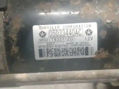 Second-hand car spare part starter motor for dodge caliber 2.0 crd oem iam references 05033440ac m001t93371zc mitsubishi 5033440ac