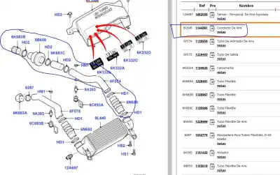 Автозапчасти б/у трубка за ford focus i (daw, dbw) 1.8 di / tddi ссылки oem iam xs4q9f764ab  1135959
