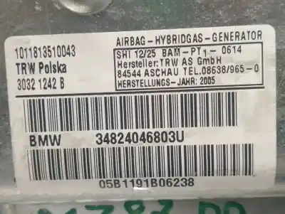 Pezzo di ricambio per auto di seconda mano airbag laterale anteriore destro per bmw 7 (e65, e66, e67) 730 ld riferimenti oem iam 34824046803u 30321242b trw 72127226163